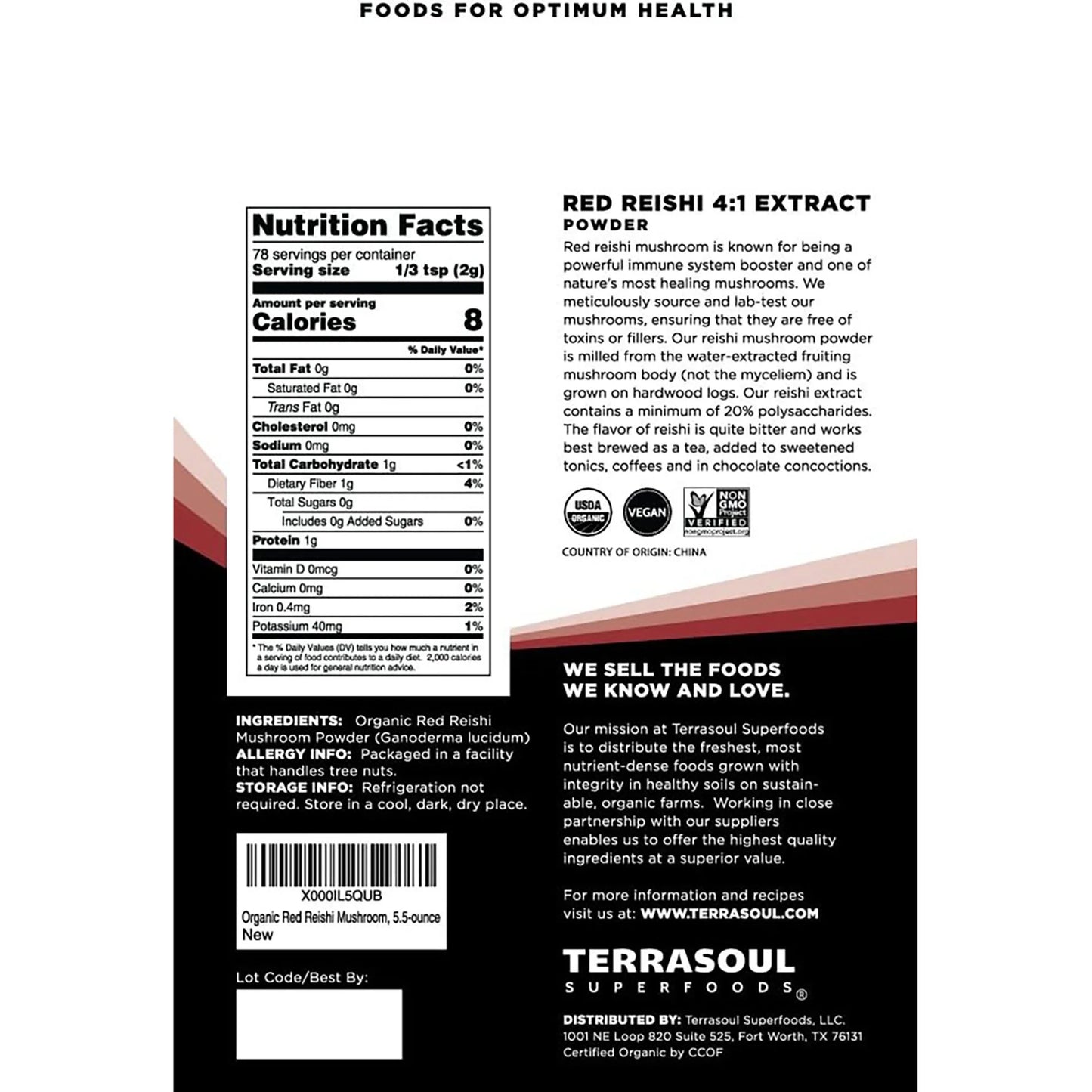 Organic Reishi Mushroom Powder (4:1 Extract), 5.5 Oz - Immune Boosting | Coffee Enhancer | Deeper Sleep
